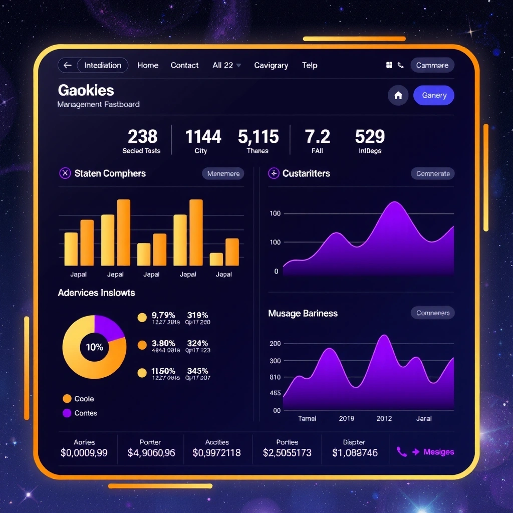 Gaming analytics dashboard showing cookie data
